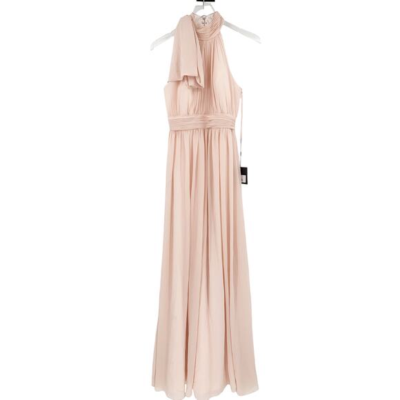 MAC DUGGAL Dress Size 4 Evening Gown Blush Pink NEW High Neck Chiffon - Picture 5 of 9